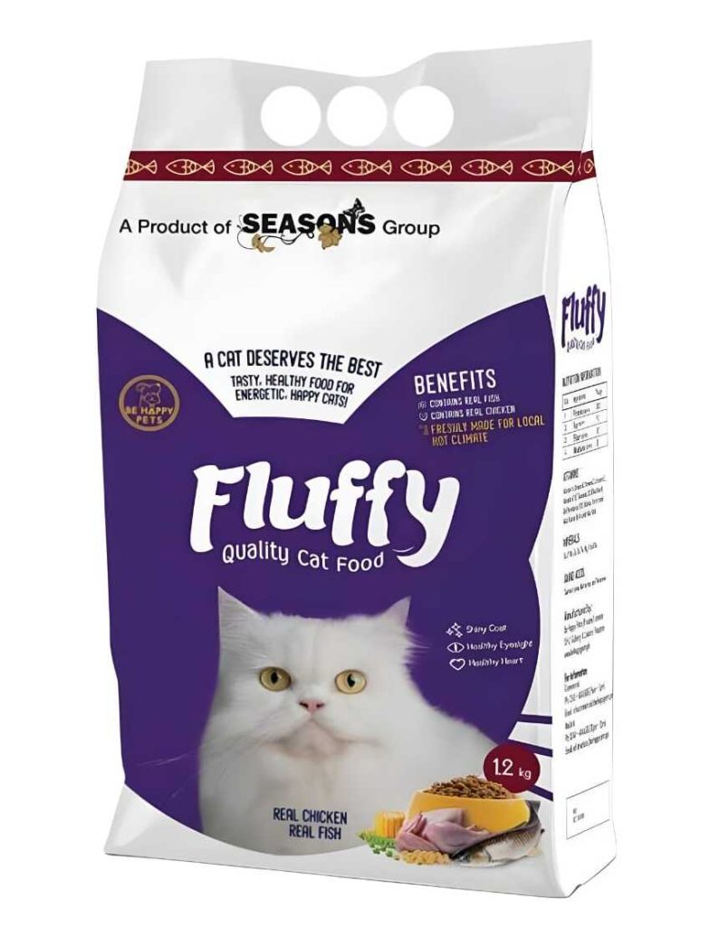 Fluffy cat food