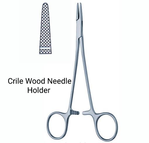 Crile Wood Needle Holder